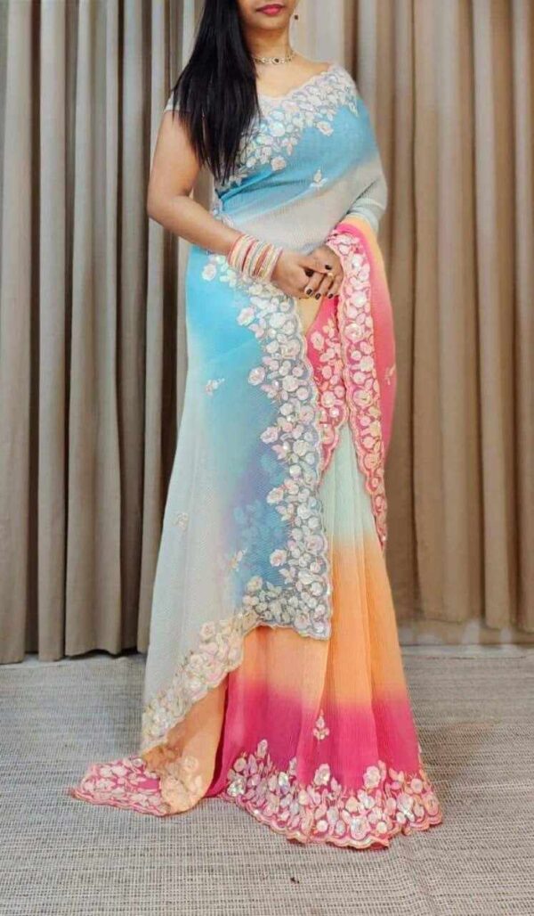 💃 NC 5307 Soft Georgette Party Wear Saree