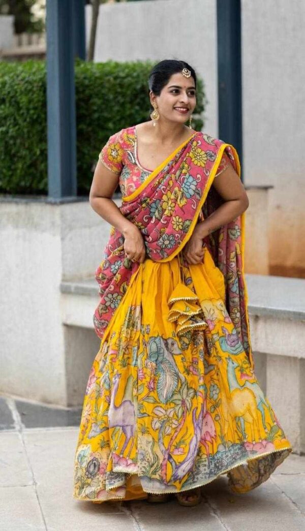 🌼 PC 477 Kalamkari Lehenga