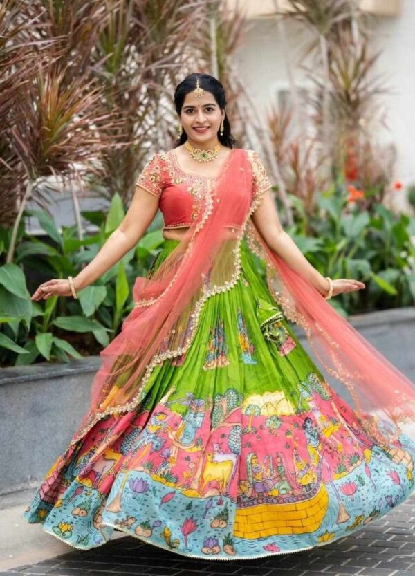 PC 488 – Beautiful Kalamkari Lehenga Set