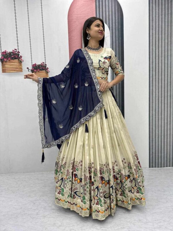 PC 491 – Pure Tissue Silk Wedding Wear Lehenga Set