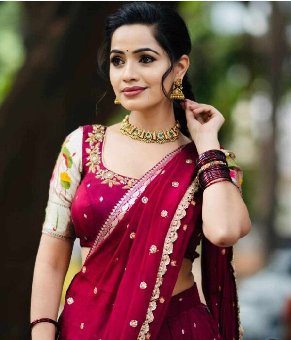 PC 515 – Premium Georgette Lehenga Set with Embroidery & Sequin Work